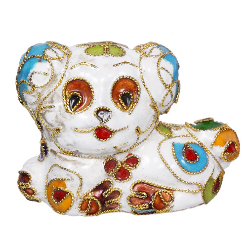 Hund S, Deko, Ziergegenstände, Cloisonne Emaille, Tierfigur,6273 - zum Schließen ins Bild klicken